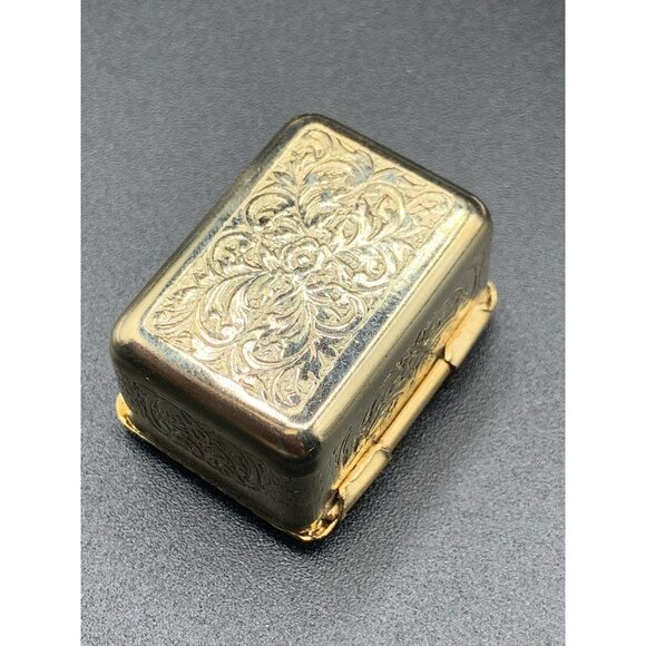 Limoge France Pill Box Sinclair Signed Hand Painted Collectible Trinket Box Gold - Picture 5 of 7